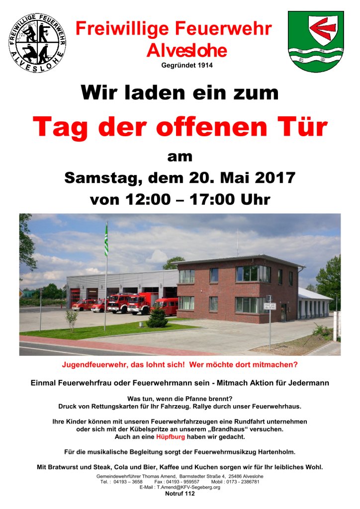 Tag der offenn Tür bei der Feuerwehr Alveslohe