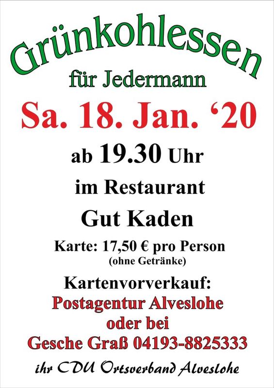 CDU Grünkohlessen im Januar