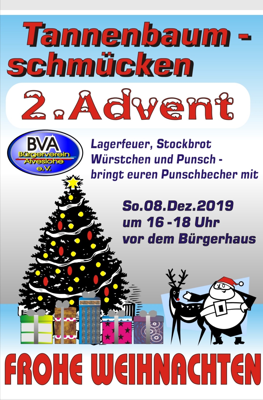 Tannenbaum-Schmücken vom BVA beim Bürgerhaus