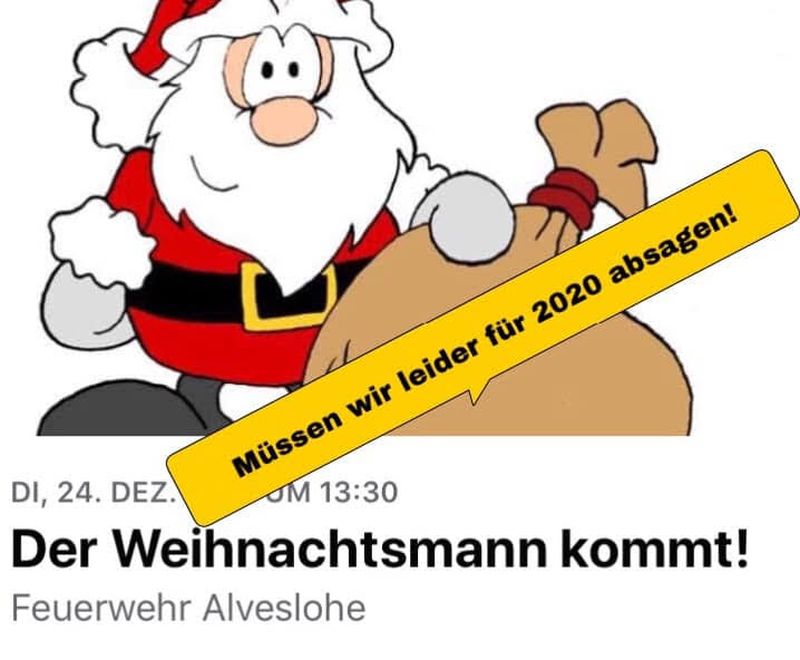 Diese Jahr kommt der Weihnachtsmann nicht zur Feuerwehr