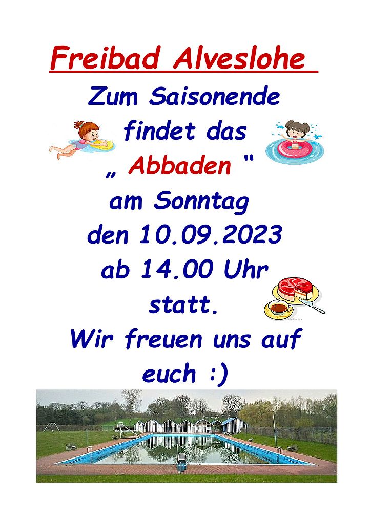 Saisonende im Alvesloher Freibad