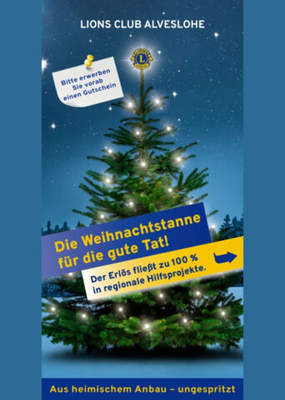 Die Weihnachtstanne für den guten Zweck