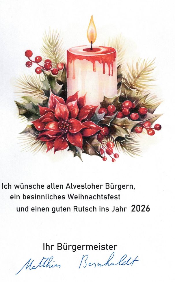 Weihnachtsgruß von Bürgermeister Matthias Bornholdt