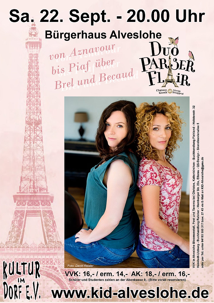 DUO Pariser Flair am 22. Sept. um 20.00 Uhr