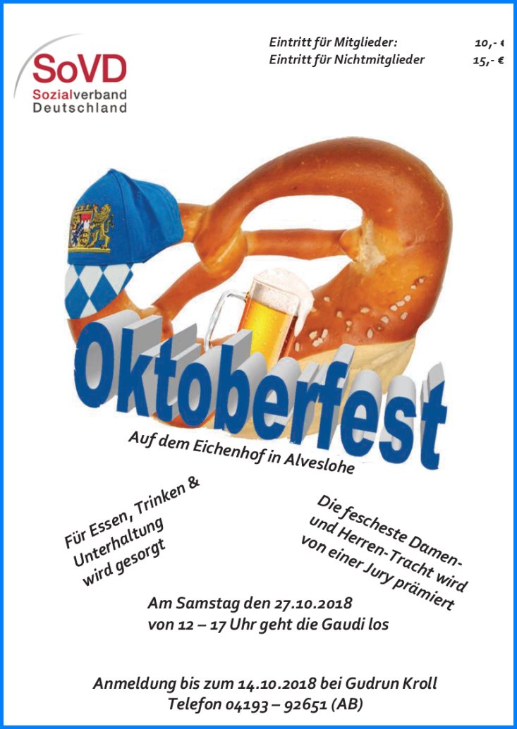 Eichenhof Oktoberfest am 27.10.2018 von 12.00 - 17.00 Uhr